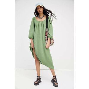 NEW FREE PEOPLE FP BEACH JOJO SWEATER MIDI DRESS IN GREEN